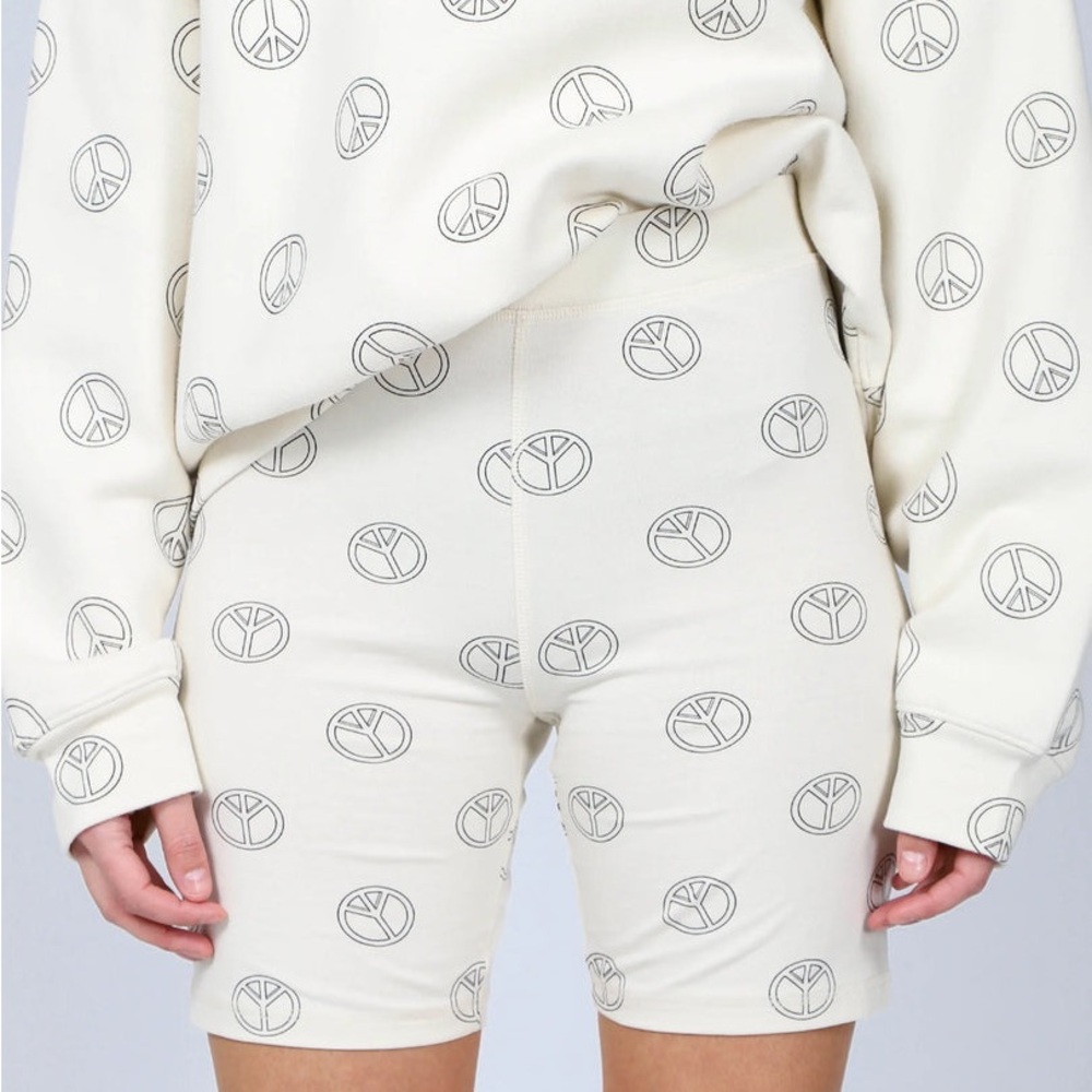 Peace Sign Biker Shorts